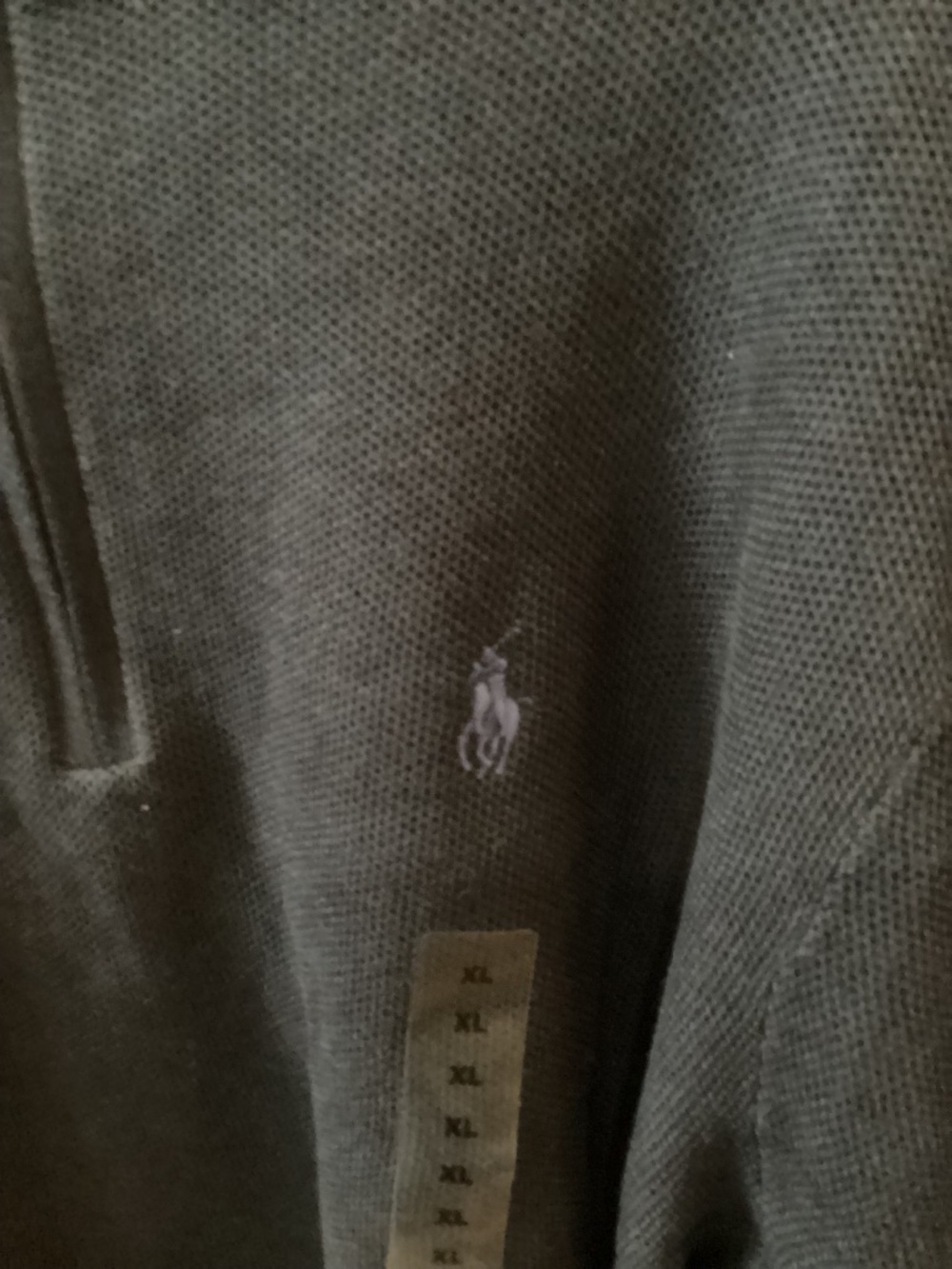 Polo Ralph Lauren Men's Mesh Knit Cotton Quarter Zip Sweater XL Navy Heather NWT - Picture 5 of 7
